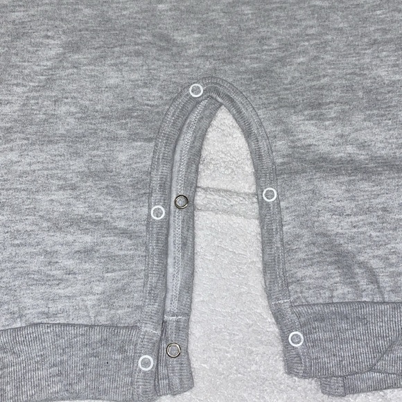 NWOT Rabbit skins grey sweatshirt romper made in USA 24m - Picture 4 of 8